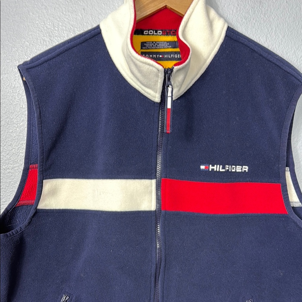 Vintage Y2K Tommy Hilfiger Men's Fleece Vest‎